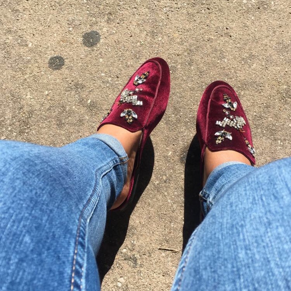 Mule type loafers/flats. In great condition.